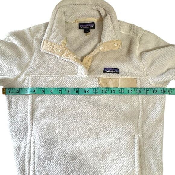 Patagonia Womens Vintage Re-Tool Snap-T Pullover Fleece Jacket White Beige Small - Picture 11 of 13